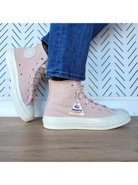 ❤️Converse Chuck 70 Hi Suede Pebble Sz 10 Women's Shoes Sneakers Pink A07901C❤️